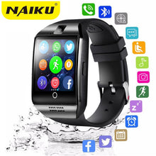 Load image into Gallery viewer, Bluetooth Smart Watch men Q18 With Camera Facebook Whatsapp Twitter Sync SMS Smartwatch Support SIM TF Card For IOS Android